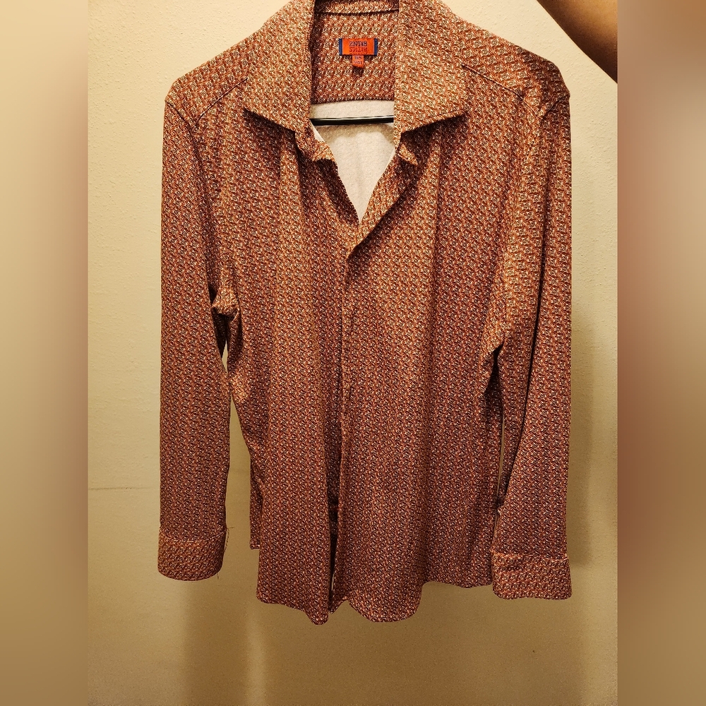 Men's Brown Patterned Shirt